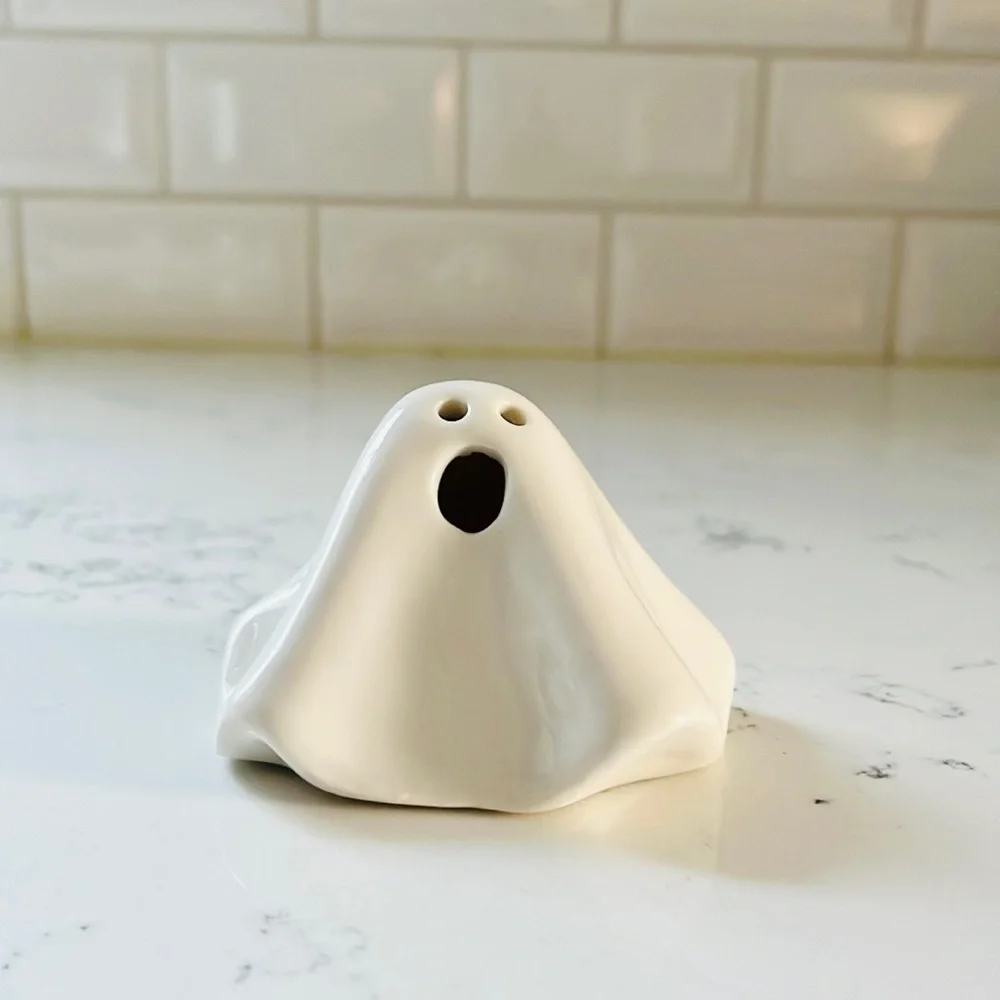 Crate&Barrel Small LED Ceramic Ghost